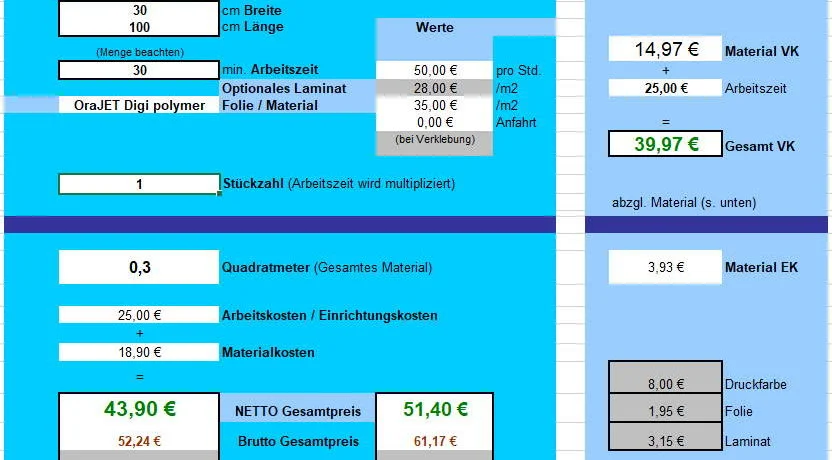 Autoaufkleber Set 24